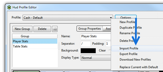 How To Import Your Hud Profile