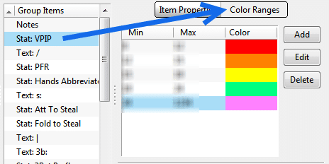 Stat Color Ranges in PokerTracker 4