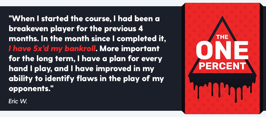 One Percent Poker Course Quote