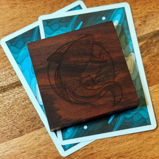 Card Protector: Cocobolo Square + Koi